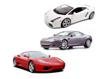 Click for a larger image Ferrari v Lamborghini v Aston